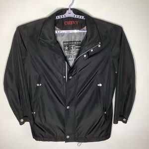 Chevy Drivers‎ Club Mens Black Utility Jacket Full Zip and Snap Closure Size 58